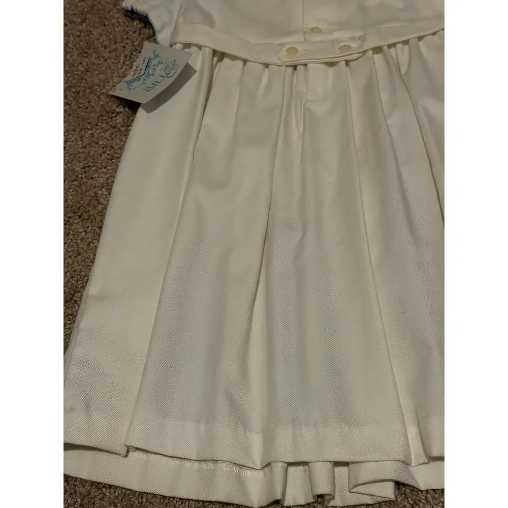 Luli & Me Heirloom White Smocked Dress Peter Pan Collar Size 24 Months